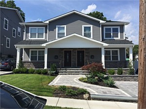 boral gray southern ledgestone bottom front colonial house porch grey duplex nicolock granite city stone ridge walk bluestone porch walls